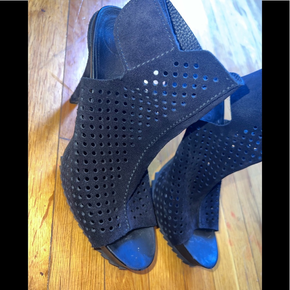 Pedro Garcia Perforated Suede Heel Size 10